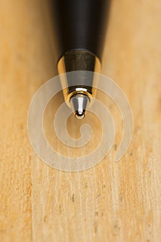 Ball Point Pen Macro on Wood