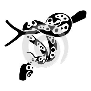 Ball python icon, simple style