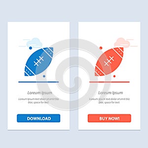 Ball, Rugby, Sports, Ireland  Blue and Red Download and Buy Now web Widget Card Template