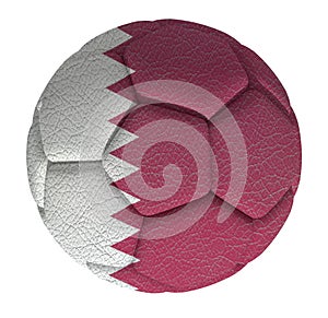 Ball soccer qater flag colors worldcup 2022 - 3d rendering