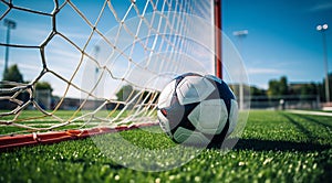 ball on the stadium, soccer ball on the field, soccer ball background, soccer ball wallpaper, soccer ball near the goal net