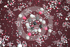 Molecule of pentaerythritol, conceptual molecular model. Scientific 3d rendering photo