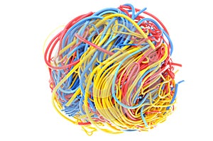 Ball of tangled cables