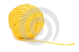 Ball of threads isolated over white