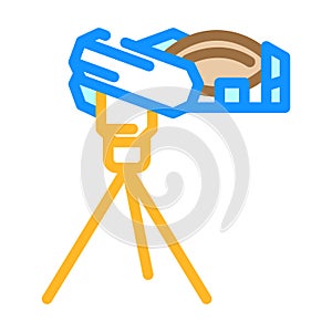 ball throwing apparatus color icon vector illustration