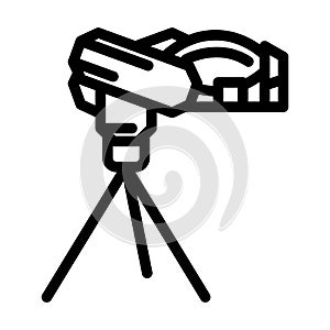 ball throwing apparatus line icon vector illustration