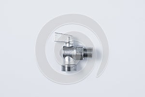 Ball valve water pipes. White background