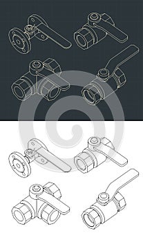 Ball Valves Isometric Drawings Set