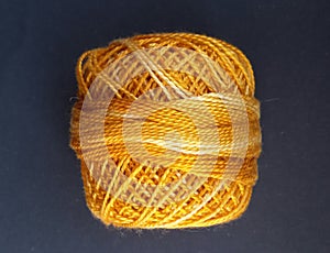 Ball of woll. Beautiful golden color. Ready for knitting or scrotching!