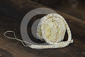 Ball with wool for crocheting