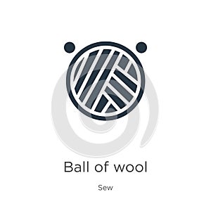 Ball of wool icon vector. Trendy flat ball of wool icon from sew collection isolated on white background. Vector illustration can