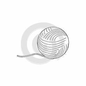 Ball of yarn icon, outline style