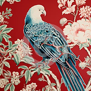 BALLAD CHINESE FLORAL PATTERN CHINOISERIE STYLE WALL ART