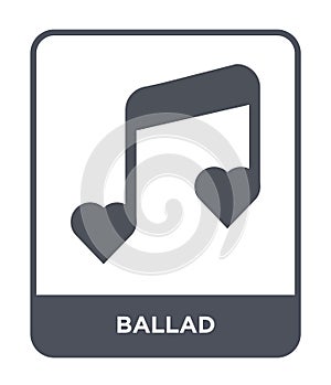 ballad icon in trendy design style. ballad icon isolated on white background. ballad vector icon simple and modern flat symbol for photo
