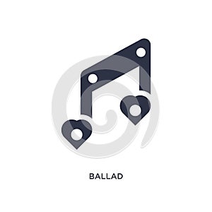 ballad icon on white background. Simple element illustration from love & wedding concept photo