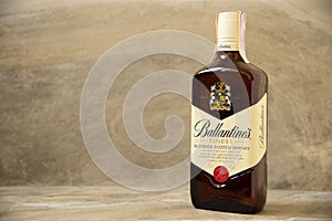 Ballantines whisky produced by Pernod Ricard in Dumbarton, Scotland