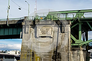 Ballard Bascule Bridge connecting Seattle to Ballard across Salmon Bay