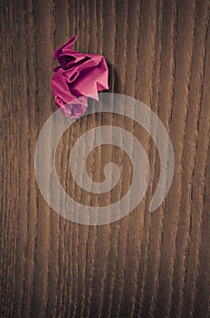 balled up recycled paper