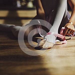 Ballerina Balance Ballet Dance Artistic Performer Concept photo