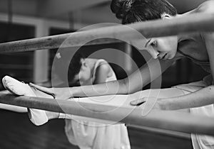 Ballerina Ballet Dance Practice Innocent Concept photo