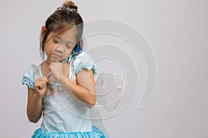 Ballerina in Ballet Dress, Isolated on White