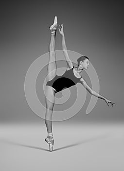 Ballerina in a pose `A la seconde`