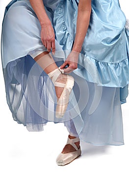Ballerina in blue dress