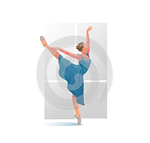 Ballerina in dancer vector illustration