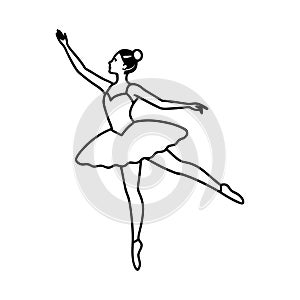 Ballerina Dancer Vector Illustration