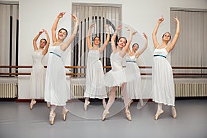 Ballerina Dancers Pose for Recital Photo
