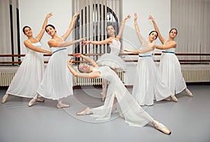 Ballerina Dancers Pose for Recital Photo