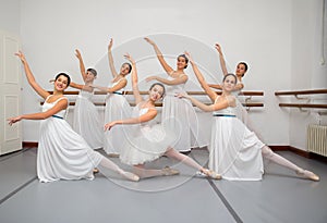 Ballerina Dancers Pose for Recital Photo photo