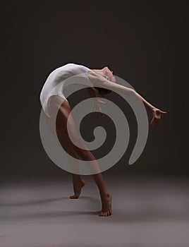 Ballerina in expressive movement