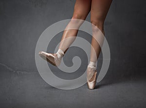 Ballerina feet close up