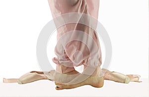 Ballerina feet standing in fifth position