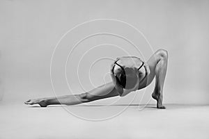 Ballerina in a geometric pose