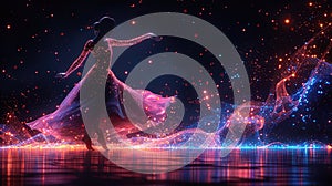 A Ballerina in a Glowing Dress photo