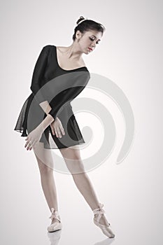 Ballerina inclining left