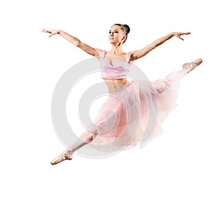 Ballerina isolated on white ver