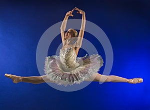 Ballerina mid-air leap