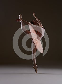 Ballerina in the pose `Swallow`