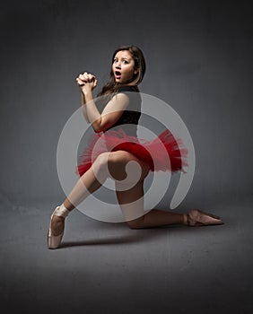 Ballerina praying with hands clapsed