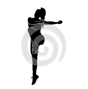 ballerina silhouette on white background