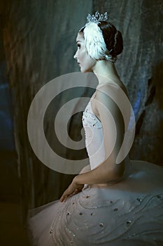 Ballerina standing backstage before going on stage