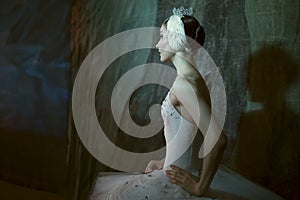 Ballerina standing backstage before going on stage