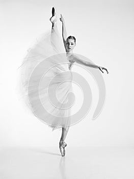 Ballerina in white dress