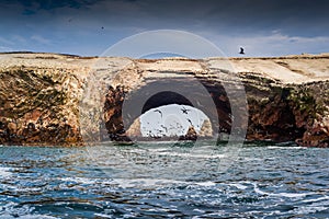 Ballestas island in Paracas, Ica region in Peru