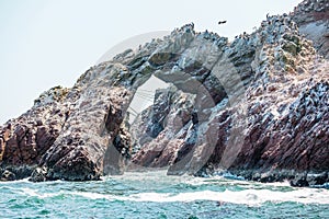 The Ballestas Islands - group of small islands near the town of Paracas in Peru