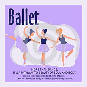Ballet Class Graceful Advert vector
