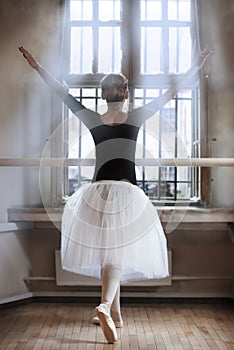 In ballet class-room